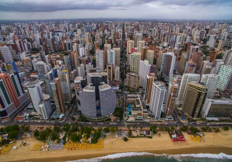 predios da cidade de fortaleza/ceará vista do alto,